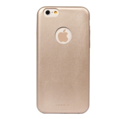 Силиконови гърбове Силиконови гърбове за Apple Iphone Луксозен силиконов гръб ТПУ с кожа за Apple Iphone 6 Plus 5.5 / Apple iPhone 6s Plus 5.5 златист
